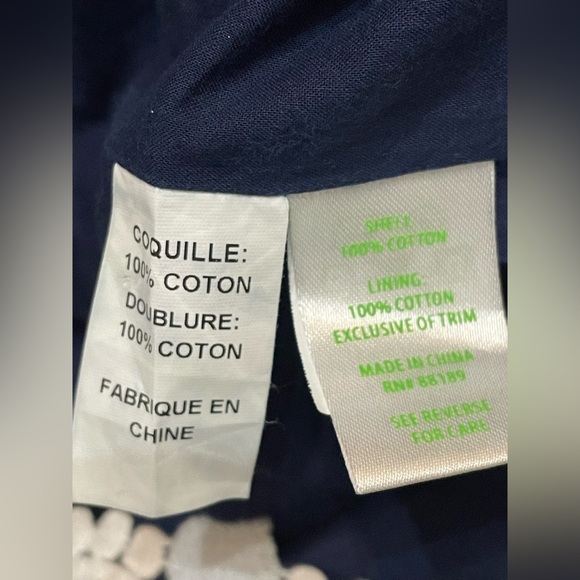 Lilly Pulitzer Navy White Gold Augusta Shift Blue with Lace Trim Cocktail Dress - Picture 14 of 14